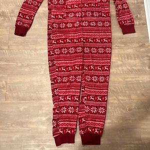 Forever 21 red christmas pajama onesie